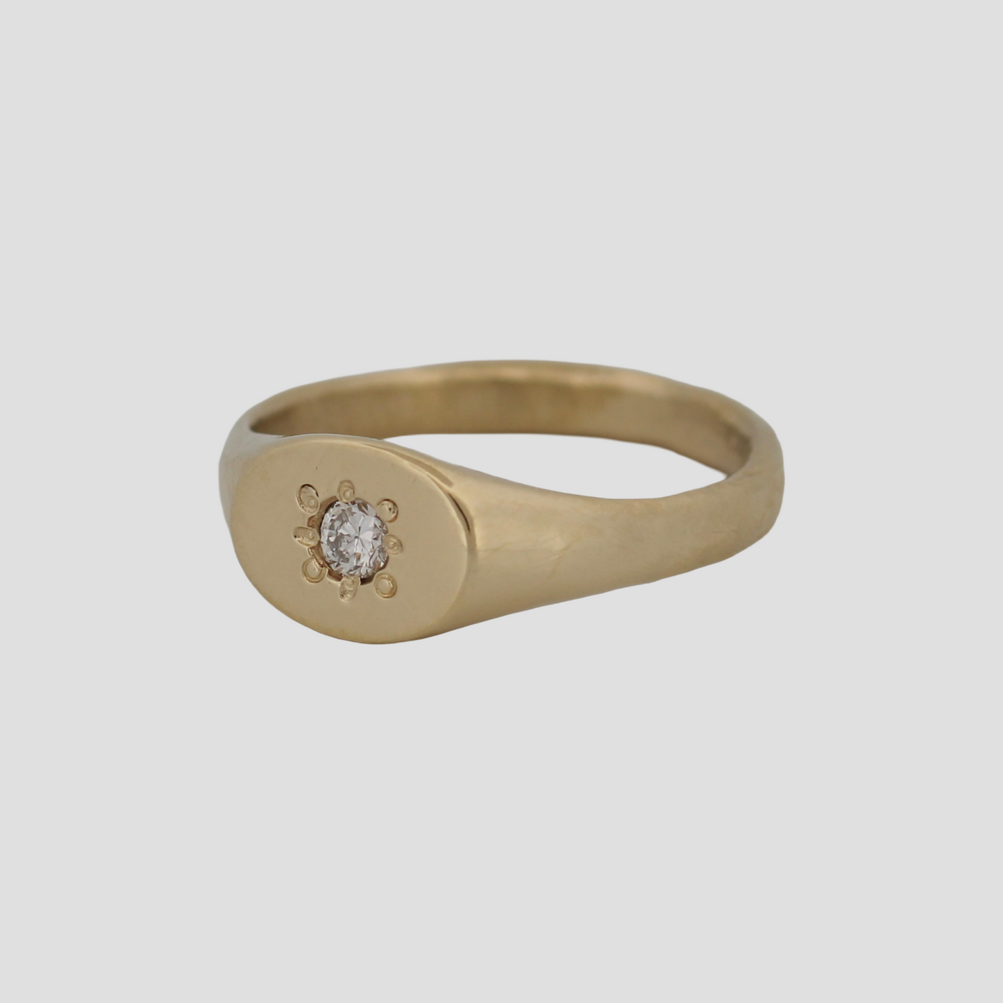 Mini Diamond Signet Ring