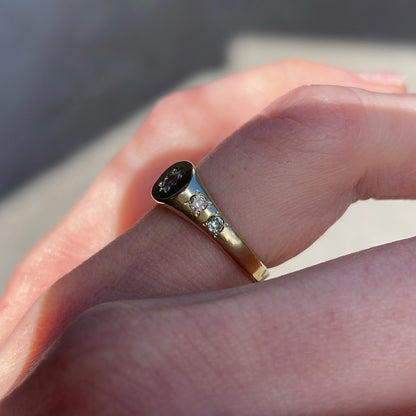 Mini Signet Ring Aquamarine