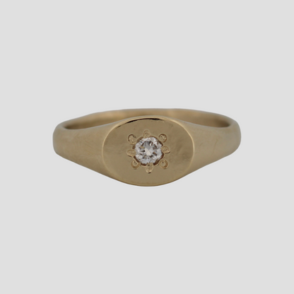 Mini Signet Ring Diamond