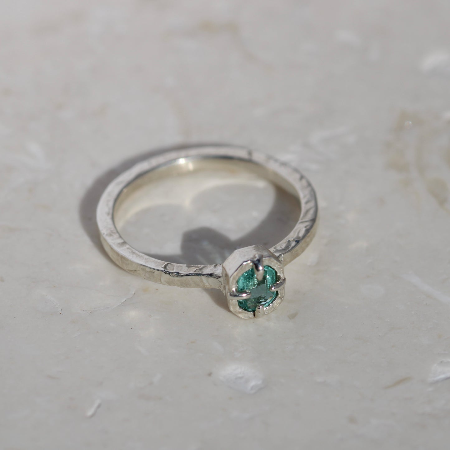 Silver Columbian Emerald - US 8.5